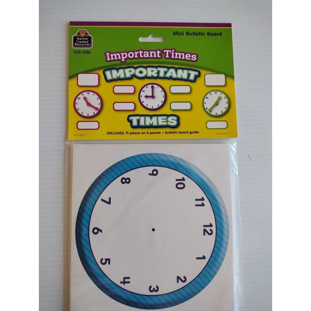 Teacher Created Resources Important Times Mini Bulletin Board 71 PCs On 8 Panels